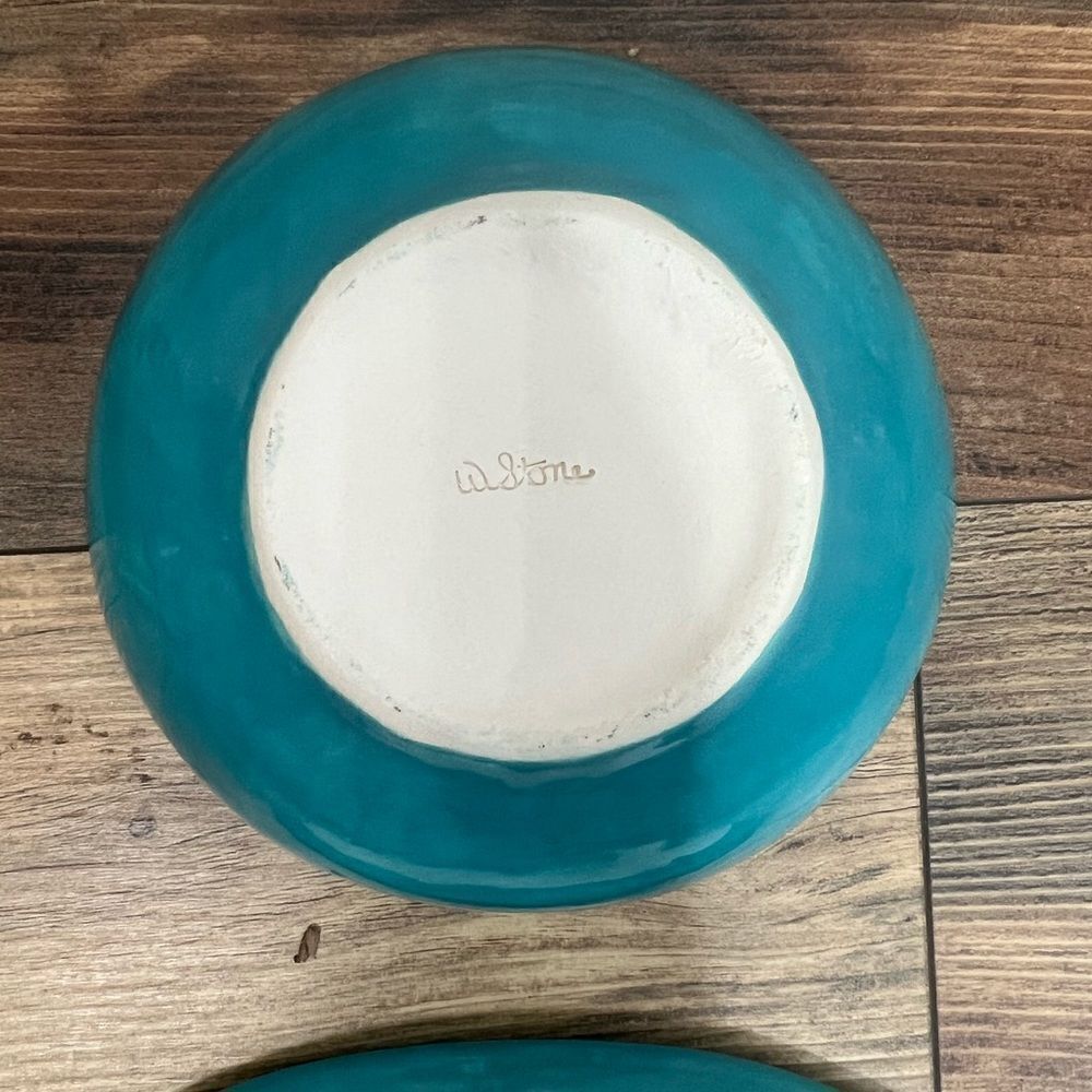 Hand crafted serving plate and bowl tropical graphic design spring Summer party - Picture 6 of 9